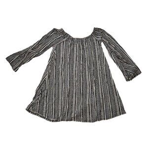 Express Women's Long Sleeve Boho‎ Black & White Dress S